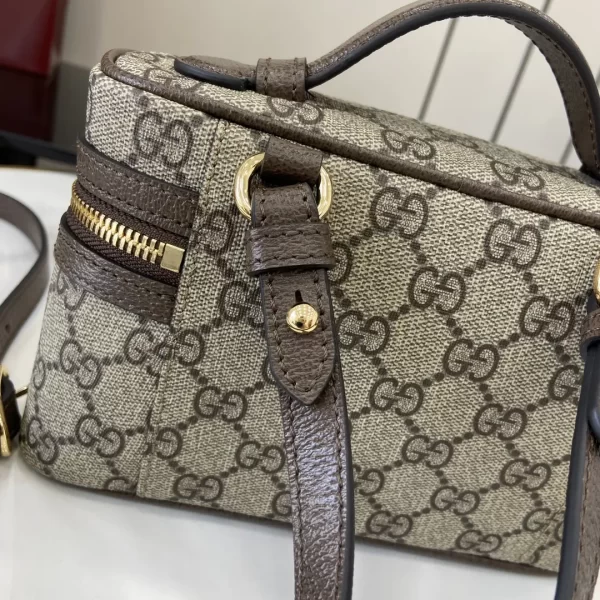 gucci ophidia系列 迷你化妝包 彩色織帶 復古老花盒子包816357
