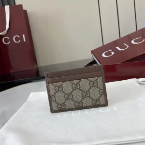 Gucci Ophidia迷你卡包名片夾 雙G標志老花 啡色牛皮 彩色織帶 838486 - Image 10