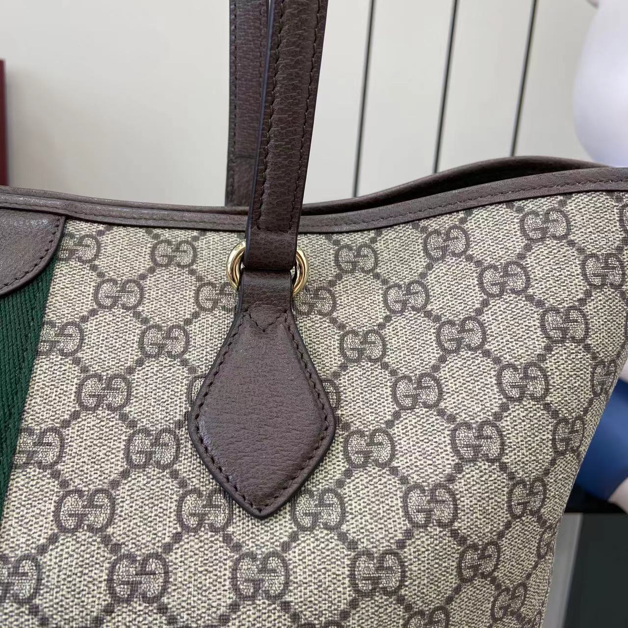 Gucci Ophidia古琦女士托特購物袋 雙G帆布條紋織帶 大號手提單肩包836829 - Image 10