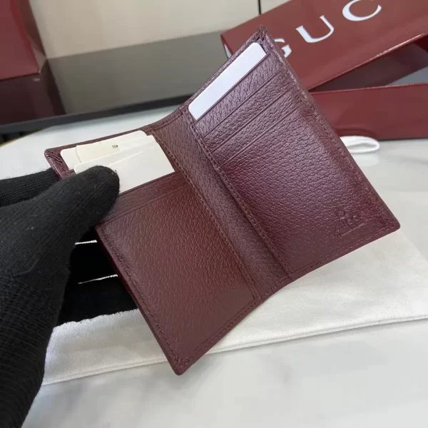Gucci Ophidia折疊卡夾名片夾 雙G標志老花 安克拉紅色牛皮 彩色織帶 834691