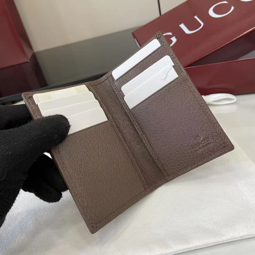 Gucci Ophidia折疊卡夾名片夾 雙G標志 老花 啡色牛皮 彩色織帶 834691 - Image 7