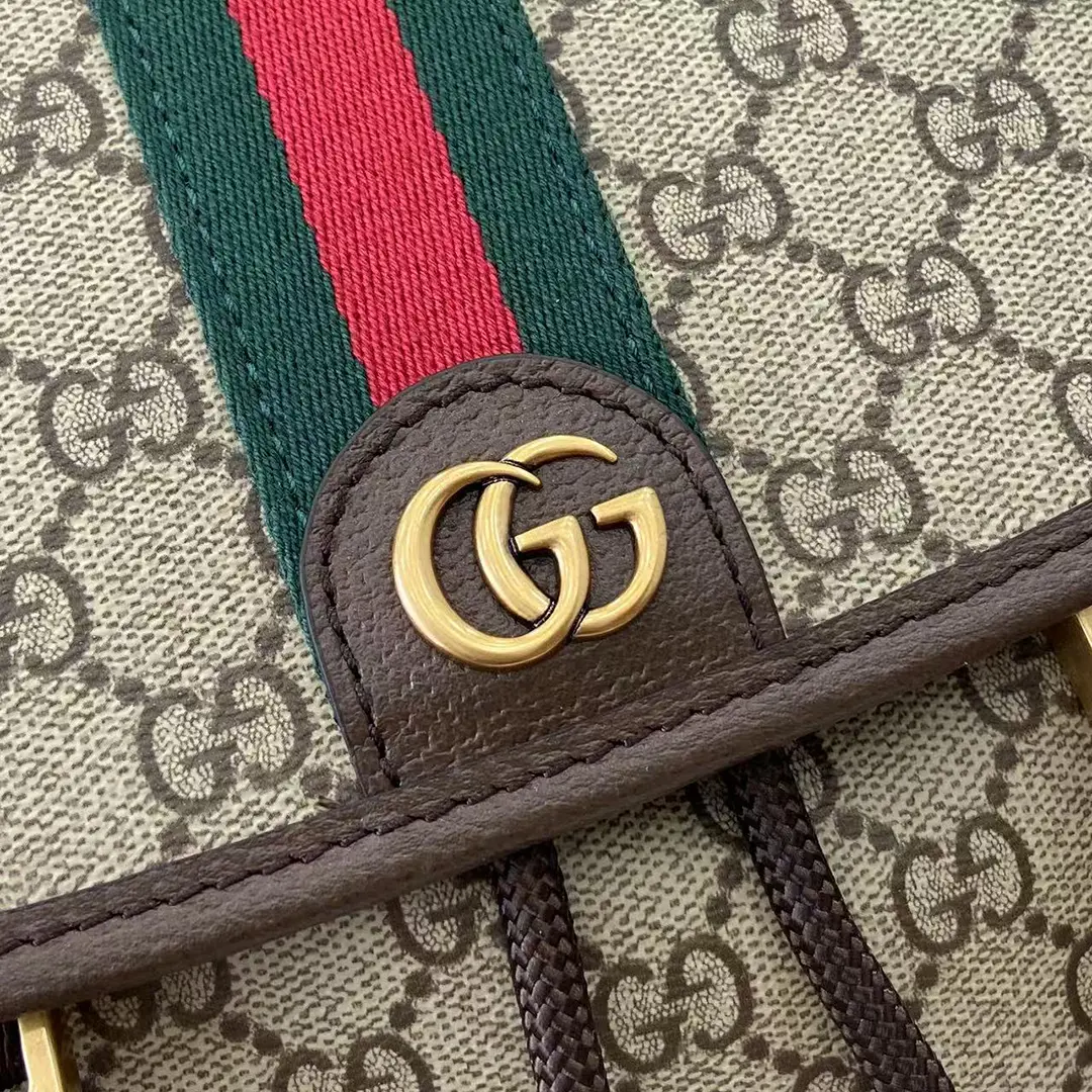 gucci Ophidia系列雙G老花復古旅行背包 古琦多功能電腦雙肩包839110 - Image 5