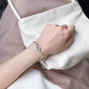 hermes Farandole愛馬仕爆款豬鼻子925銀色情侶手鏈 - Image 10