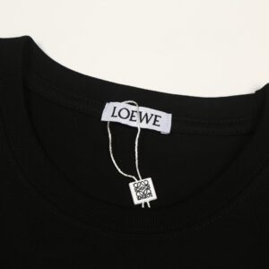 LOEWE罗意威黑色T恤 蓝白刺绣徽标图案 簡約短袖夏裝 6658 - Image 14