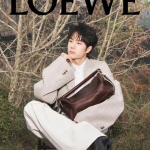 王一博同款 loewe puzzle 32 罗意威大号几何包 硃砂紅 鹿皮 052446 - Image 2