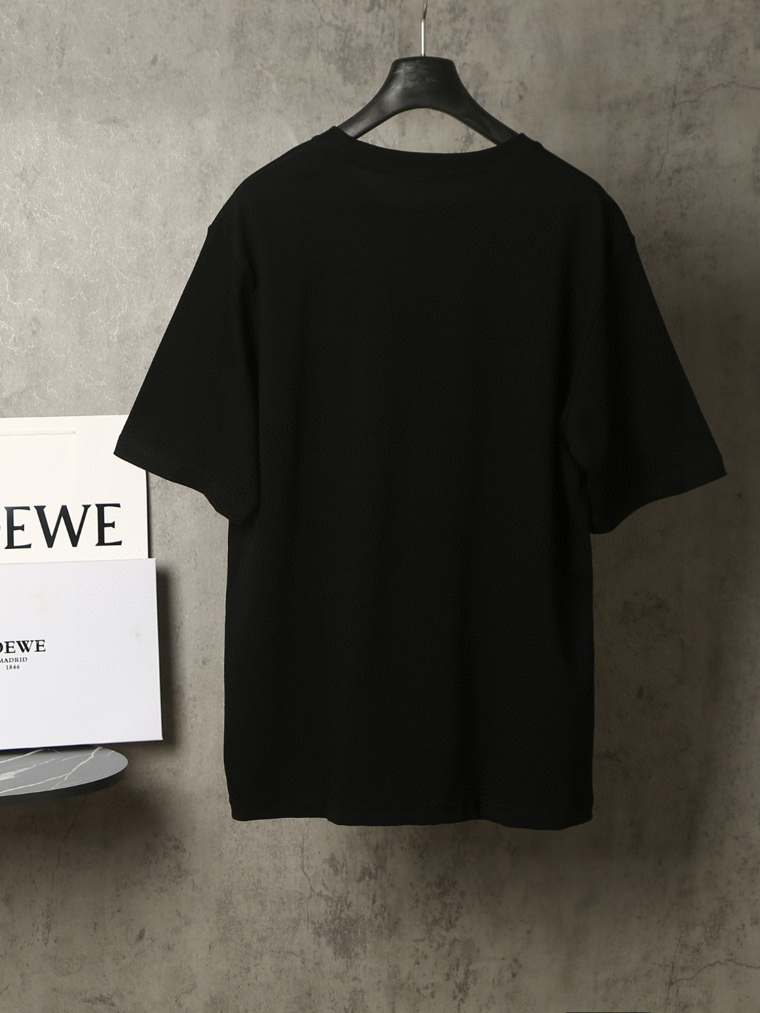 LOEWE罗意威黑色T恤 蓝白刺绣徽标图案 簡約短袖夏裝 6658 - Image 8