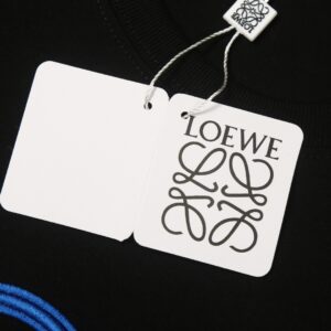LOEWE罗意威黑色T恤 蓝白刺绣徽标图案 簡約短袖夏裝 6658 - Image 17