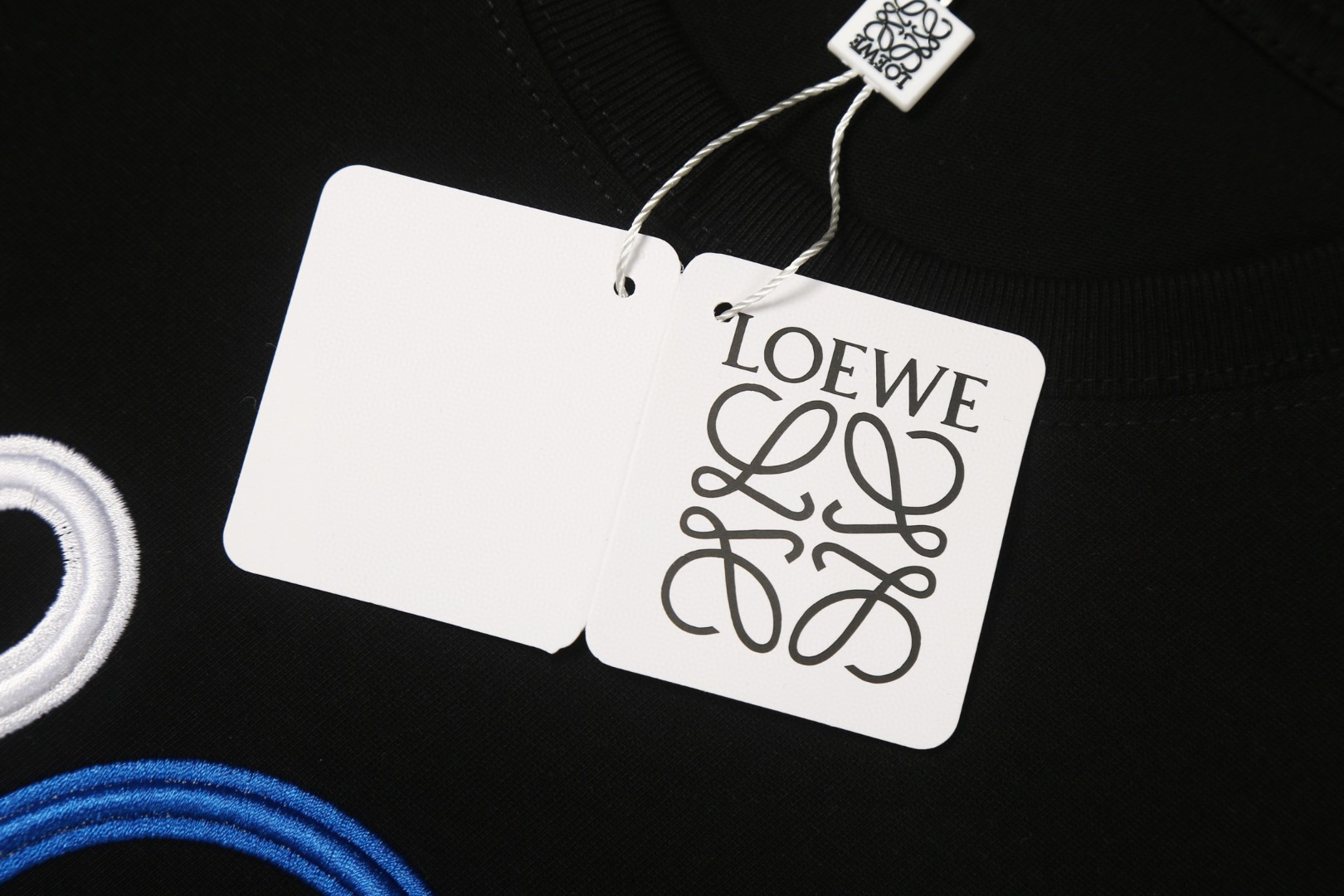 LOEWE罗意威黑色T恤 蓝白刺绣徽标图案 簡約短袖夏裝 6658 - Image 17