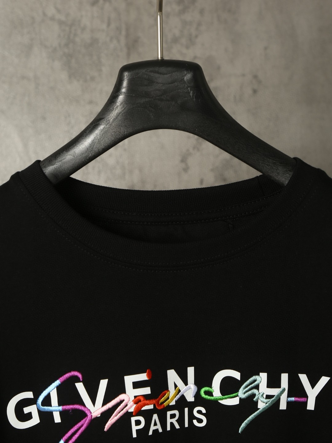 GIVENCHY纪梵希黑色短袖T恤 经典彩虹立体印花刺绣 6658 - Image 13