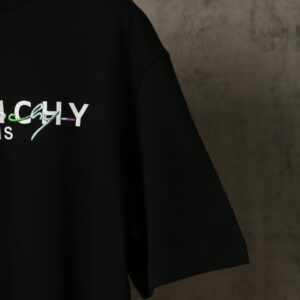GIVENCHY纪梵希黑色短袖T恤 经典彩虹立体印花刺绣 6658 - Image 15