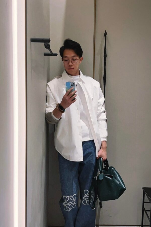 王一博同款 loewe puzzle 32 罗意威大号几何包 常青綠 鹿皮 052446