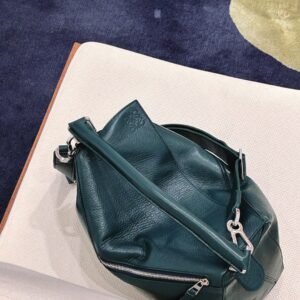 王一博同款 loewe puzzle 32 罗意威大号几何包 常青綠 鹿皮 052446 - Image 12