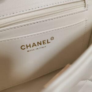 chanel cf mini 香奈兒口蓋包 熊貓色 小羊皮 銀扣 5151 - Image 6