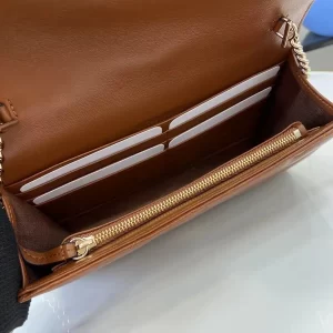 Gucci GG Marmont系列Woc鏈條錢包 美拉德棕色Matelassé絎縫牛皮 837745 - Image 5