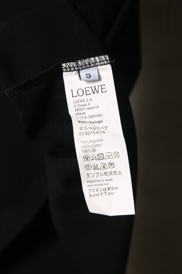 LOEWE罗意威黑色T恤 蓝白刺绣徽标图案 簡約短袖夏裝 6658