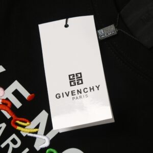 GIVENCHY纪梵希黑色短袖T恤 经典彩虹立体印花刺绣 6658 - Image 7