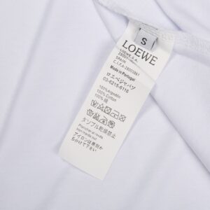 LOEWE罗意威白色T恤 蓝白刺绣徽标图案 簡約短袖夏裝 6657 - Image 8