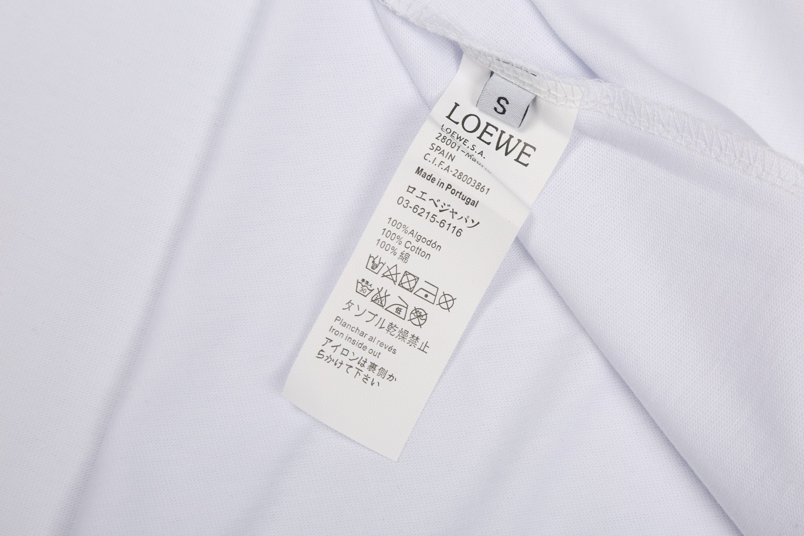 LOEWE罗意威白色T恤 蓝白刺绣徽标图案 簡約短袖夏裝 6657 - Image 8