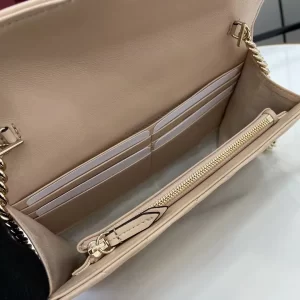 Gucci GG Marmont系列Woc鏈條錢包 杏色Matelassé絎縫牛皮 837745 - Image 10