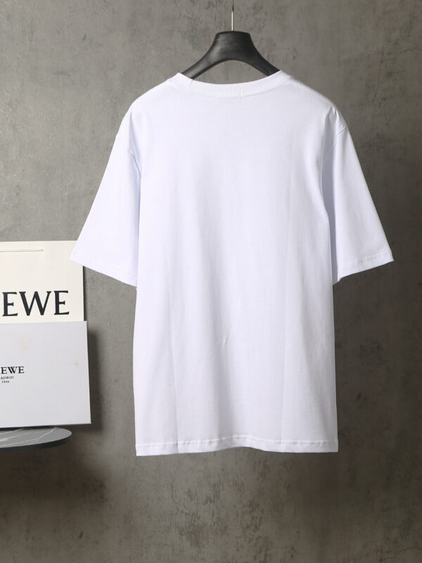 LOEWE罗意威白色T恤 蓝白刺绣徽标图案 簡約短袖夏裝 6657