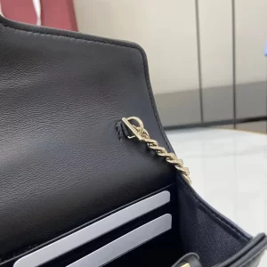Gucci GG Marmont系列Woc鏈條錢包 黑金色Matelassé絎縫牛皮 837745 - Image 5