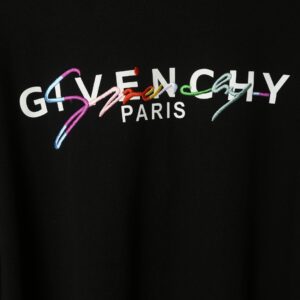 GIVENCHY纪梵希黑色短袖T恤 经典彩虹立体印花刺绣 6658 - Image 14