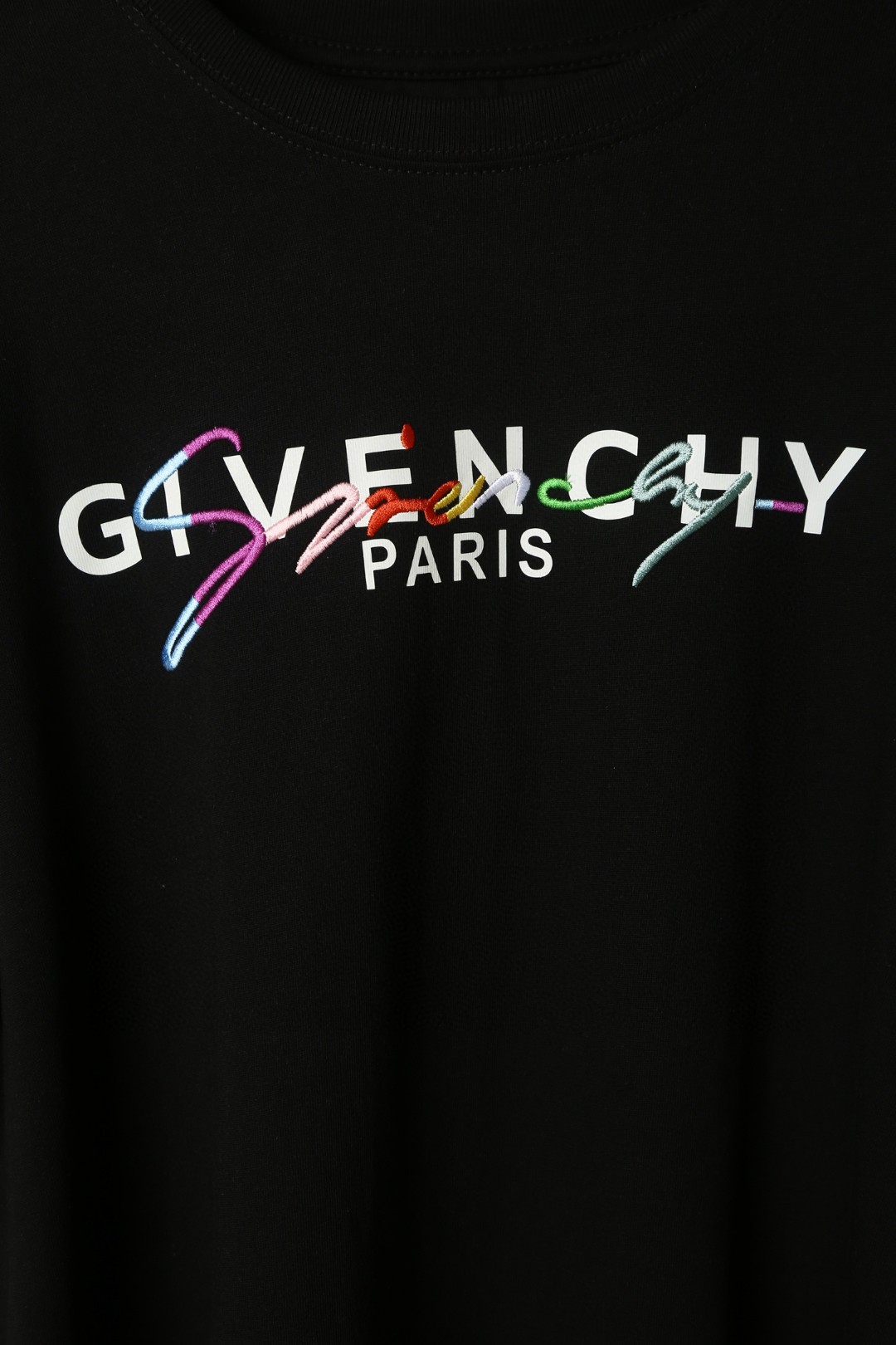 GIVENCHY纪梵希黑色短袖T恤 经典彩虹立体印花刺绣 6658 - Image 14