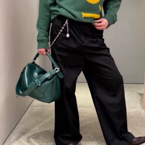 王一博同款 loewe puzzle 32 罗意威大号几何包 常青綠 鹿皮 052446 - Image 19