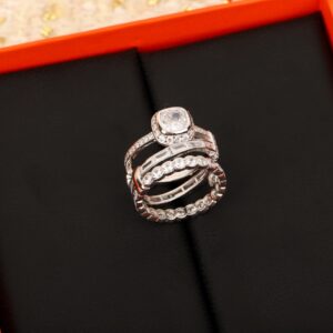 hermes Chaine d'Ancre Chaos系列 愛馬仕三環鑲鑽戒指